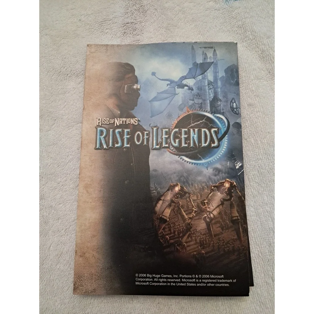 Rise of Nations Rise of Legends PC Game Microsoft 2006 Big Huge Games RTS 2-Disc